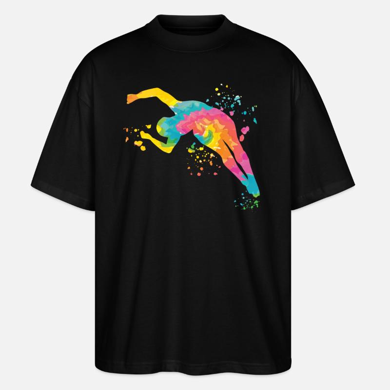 Synchronisierter Wassertaucher High Diver - Stanley/Stella Oversized Unisex Bio T-Shirt Blaster 2.0 - Schwarz