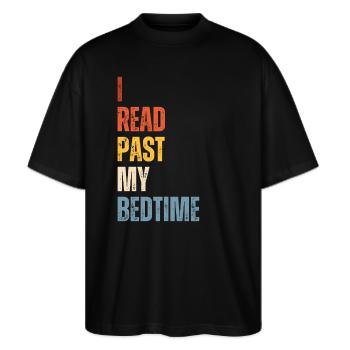 Bibliothèque Bibliophile Lecture Rat de Bibliothèque - T-shirt bio Blaster 2.0 coupe oversize Stanley/Stella Unisexe - noir - Devant - Alina (178cm) & Michal (187cm)