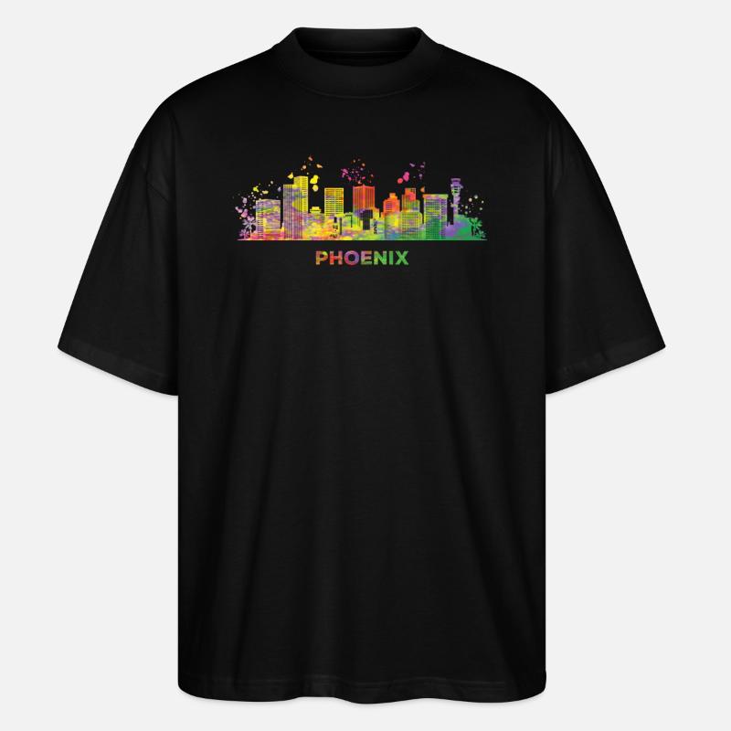 Phéniciens Skyline Phoenix - T-shirt bio Blaster 2.0 coupe oversize Stanley/Stella Unisexe - noir
