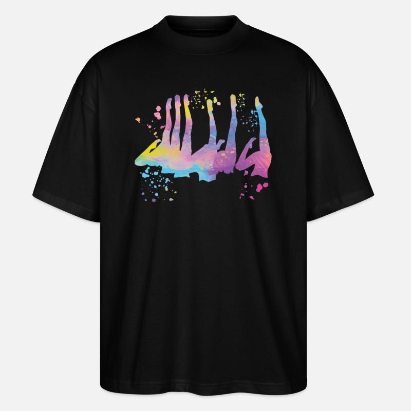Artistic Swim Team Synchronschwimmen - Stanley/Stella Oversized Unisex Bio T-Shirt Blaster 2.0 - Schwarz