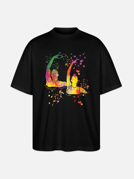 Artistic Swim Team Synchronized Swimming - Stanley/Stella Oversized Unisex Organic T-shirt Blaster 2.0 - black