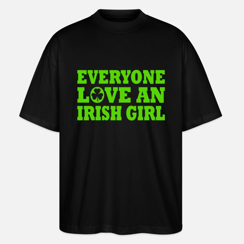 st patricks day - Stanley/Stella Oversized Unisex Bio T-Shirt Blaster 2.0 - Schwarz