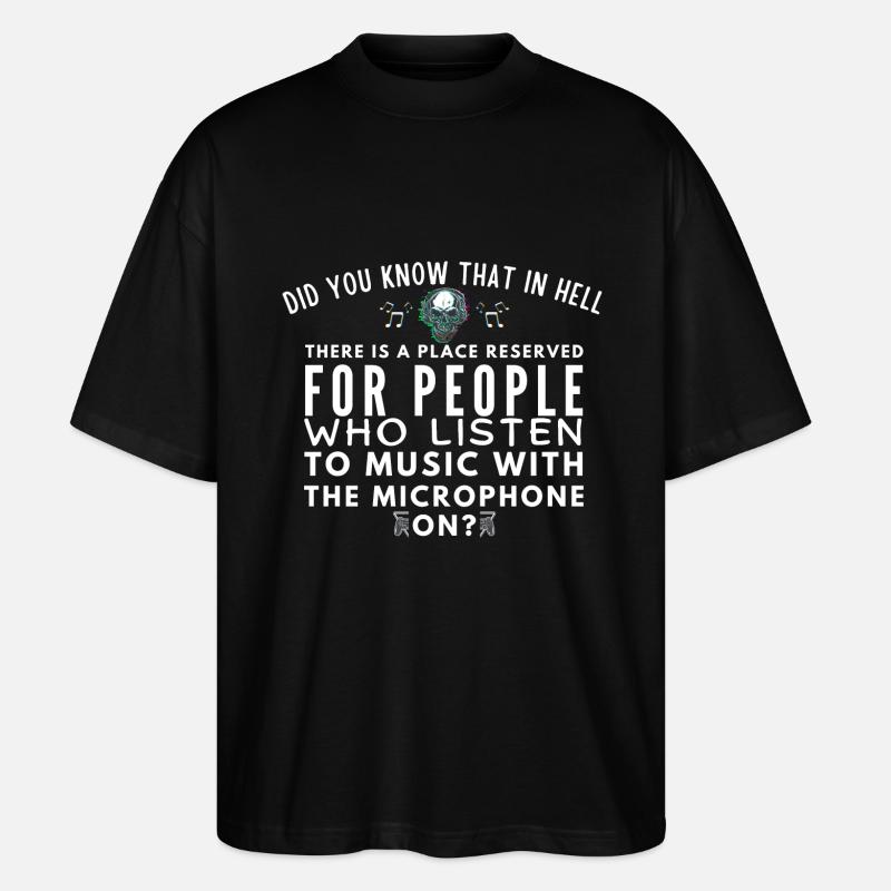 Das Mikrofon an - Stanley/Stella Oversized Unisex Bio T-Shirt Blaster 2.0 - Schwarz