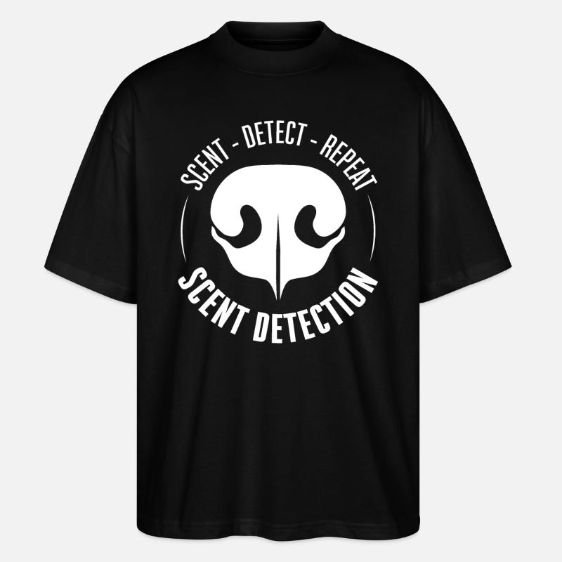 SCENT DETECTION Hundetraining Hunde Suchhunde - Stanley/Stella Oversized Unisex Bio T-Shirt Blaster 2.0 - Schwarz