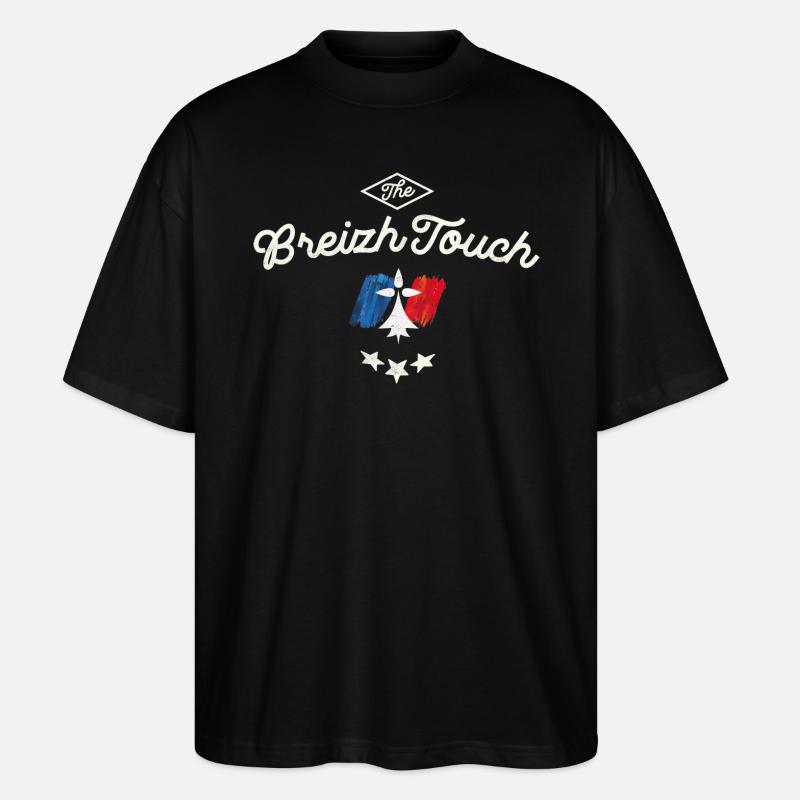 Breizh-Berührung - Stanley/Stella Oversized Unisex Bio T-Shirt Blaster 2.0 - Schwarz