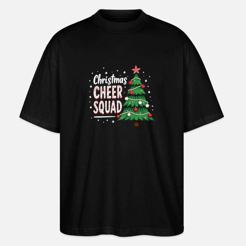 Weihnachtsfreude Cheer Squad Baum Spaß - Stanley/Stella Oversized Unisex Bio T-Shirt Blaster 2.0 - Schwarz