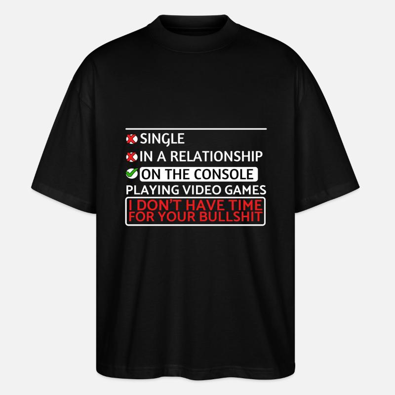 Sur la console geekin - T-shirt bio Blaster 2.0 coupe oversize Stanley/Stella Unisexe - noir