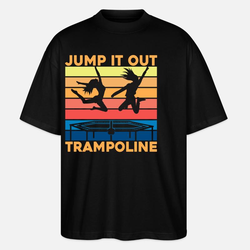 Herausspringen Trampolin - Stanley/Stella Oversized Unisex Bio T-Shirt Blaster 2.0 - Schwarz
