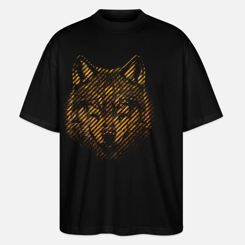 Wolf - Stanley/Stella Oversized Unisex Bio T-Shirt Blaster 2.0 - Schwarz