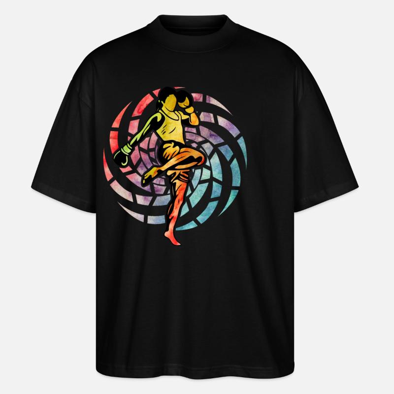 Muay Thai Frau - Stanley/Stella Oversized Unisex Bio T-Shirt Blaster 2.0 - Schwarz