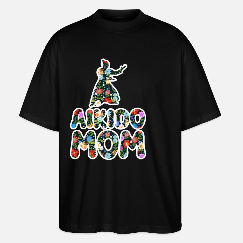 Aikido Mama - Stanley/Stella Oversized Unisex Bio T-Shirt Blaster 2.0 - Schwarz