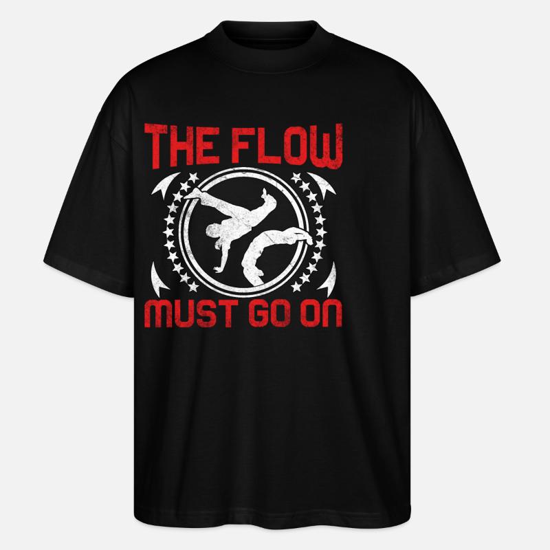 Le Flow doit continuer - T-shirt bio Blaster 2.0 coupe oversize Stanley/Stella Unisexe - noir