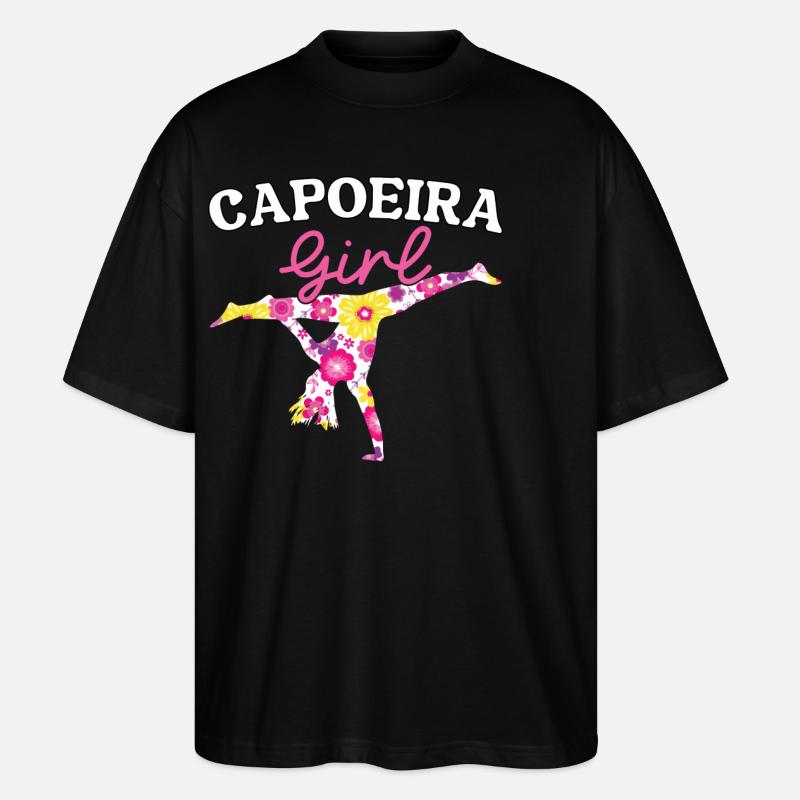 Capoeira Mädchen - Stanley/Stella Oversized Unisex Bio T-Shirt Blaster 2.0 - Schwarz