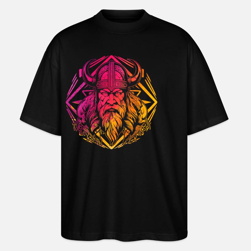 Wikinger - Stanley/Stella Oversized Unisex Bio T-Shirt Blaster 2.0 - Schwarz