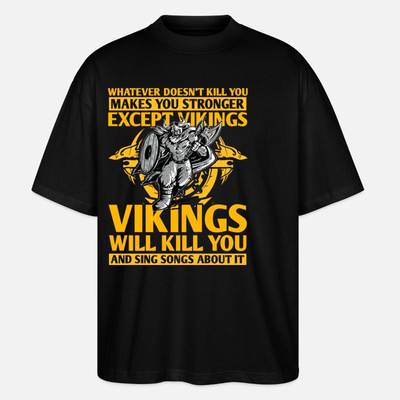 Wikinger - Stanley/Stella Oversized Unisex Bio T-Shirt Blaster 2.0 - Schwarz