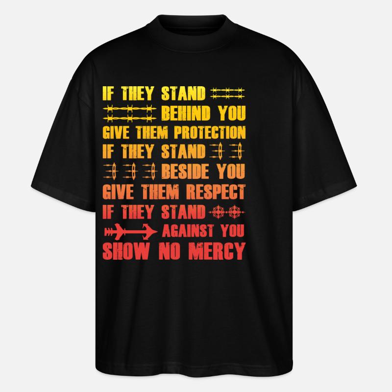 Wikinger-Sprichwort - Stanley/Stella Oversized Unisex Bio T-Shirt Blaster 2.0 - Schwarz