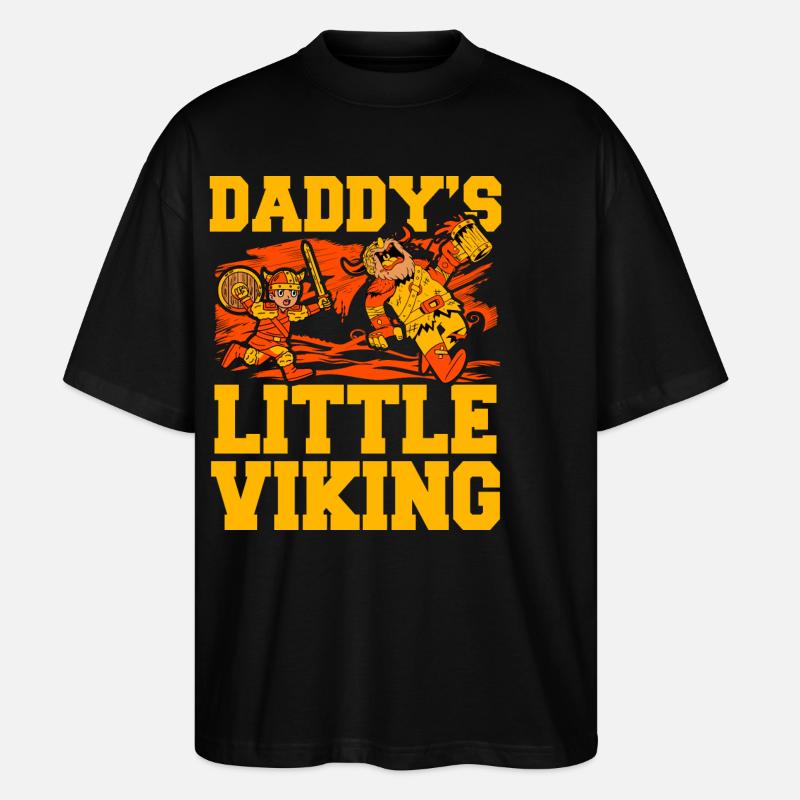 Le petit Viking de papa - T-shirt bio Blaster 2.0 coupe oversize Stanley/Stella Unisexe - noir