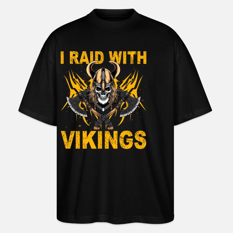 I raid with Vikings - Stanley/Stella Oversized Unisex Organic T-shirt Blaster 2.0 - black