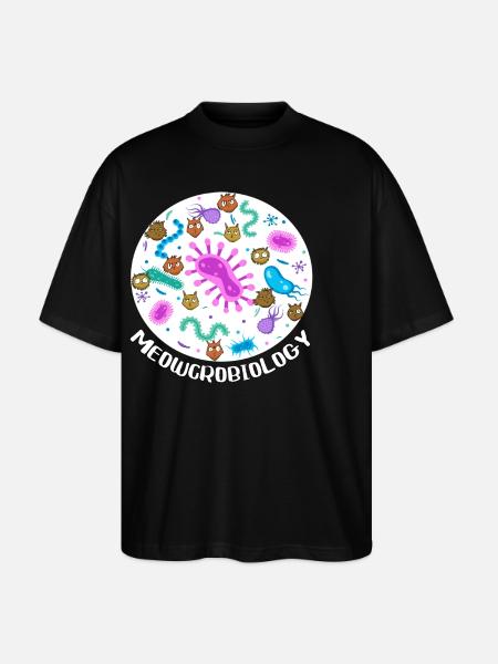 Meowcrobiology - Stanley/Stella Oversized Unisex Organic T-shirt Blaster 2.0 - black