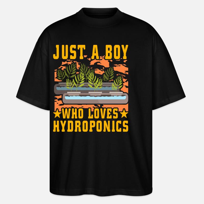 Just a Boy, der Hydroponik liebt - Stanley/Stella Oversized Unisex Bio T-Shirt Blaster 2.0 - Schwarz
