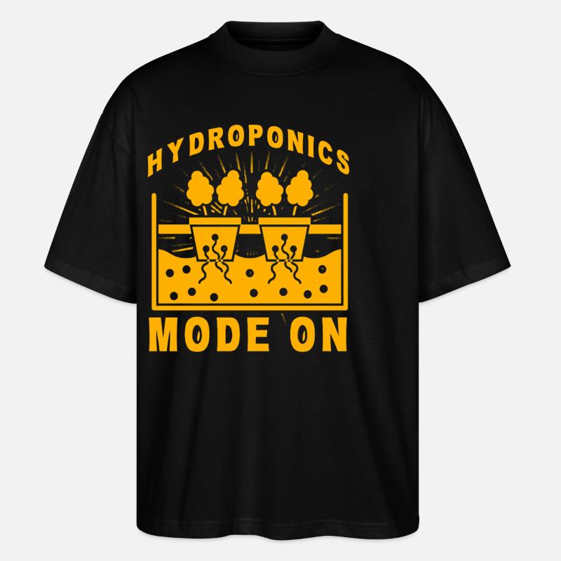 Hydroponik-Modus Ein - Stanley/Stella Oversized Unisex Bio T-Shirt Blaster 2.0 - Schwarz
