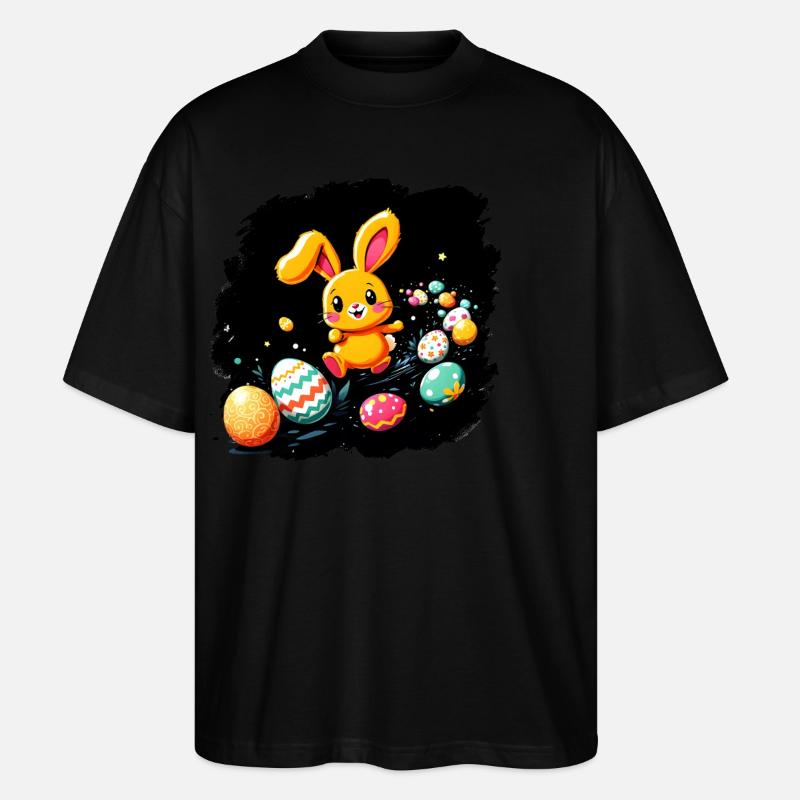 Osterhase - Stanley/Stella Oversized Unisex Bio T-Shirt Blaster 2.0 - Schwarz