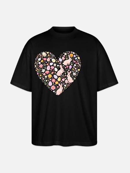 Osterherz - Stanley/Stella Oversized Unisex Bio T-Shirt Blaster 2.0 - Schwarz