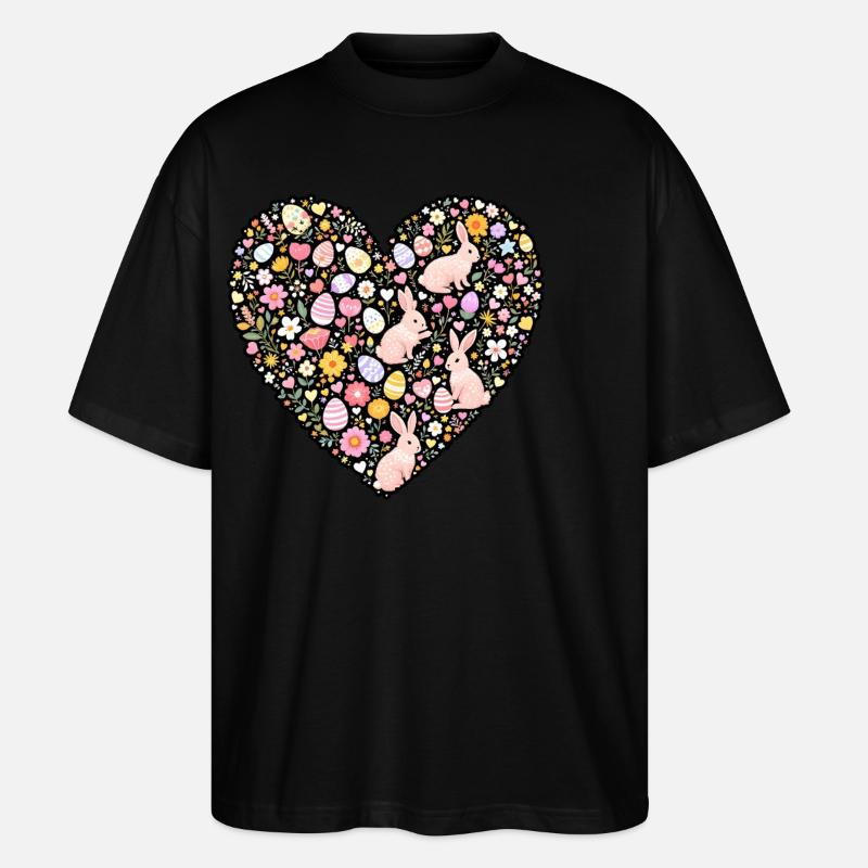 Osterherz - Stanley/Stella Oversized Unisex Bio T-Shirt Blaster 2.0 - Schwarz