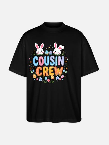 Cousin Crew - Stanley/Stella Oversized Unisex Organic T-shirt Blaster 2.0 - black