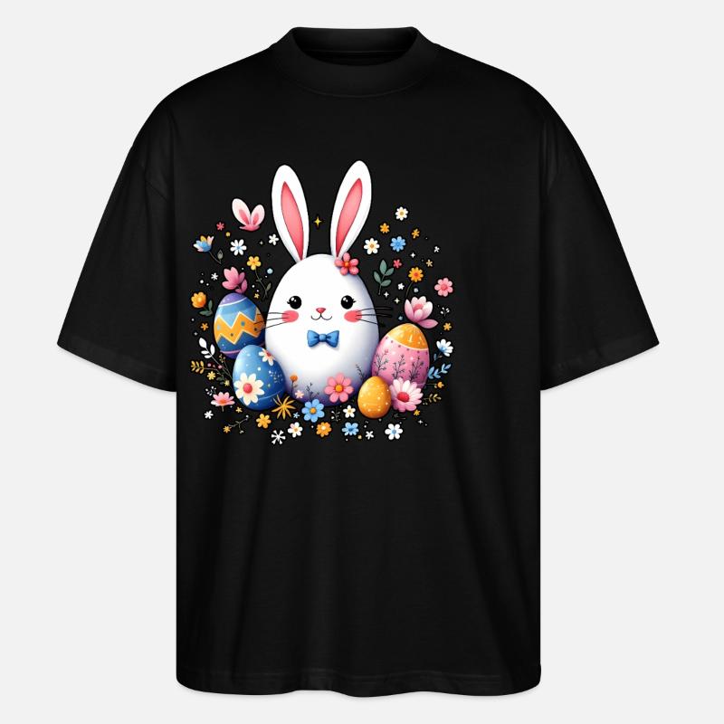 Osterhase - Stanley/Stella Oversized Unisex Bio T-Shirt Blaster 2.0 - Schwarz