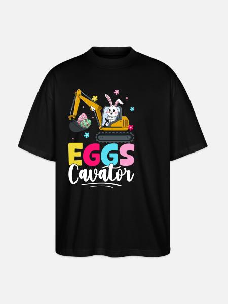 Eggs Cavator - Stanley/Stella Oversized Unisex Organic T-shirt Blaster 2.0 - black