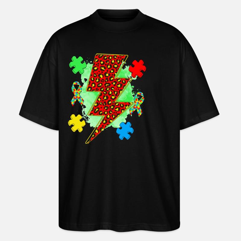 Autismus - Stanley/Stella Oversized Unisex Bio T-Shirt Blaster 2.0 - Schwarz