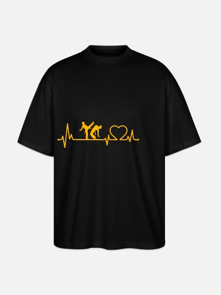 Capoeira Herzschlag - Stanley/Stella Oversized Unisex Bio T-Shirt Blaster 2.0 - Schwarz