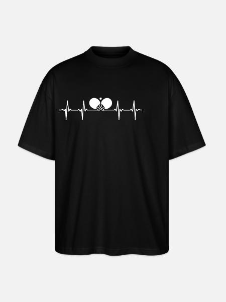 Ping Pong Heartbeat Table Tennis - Stanley/Stella Oversized Unisex Organic T-shirt Blaster 2.0 - black