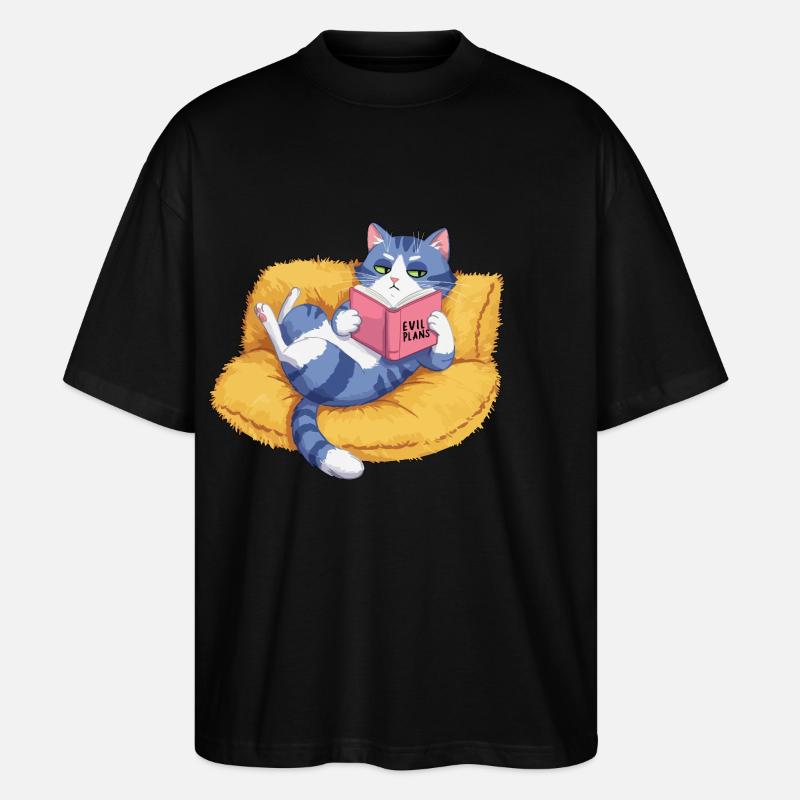 Böse Katze - Stanley/Stella Oversized Unisex Bio T-Shirt Blaster 2.0 - Schwarz