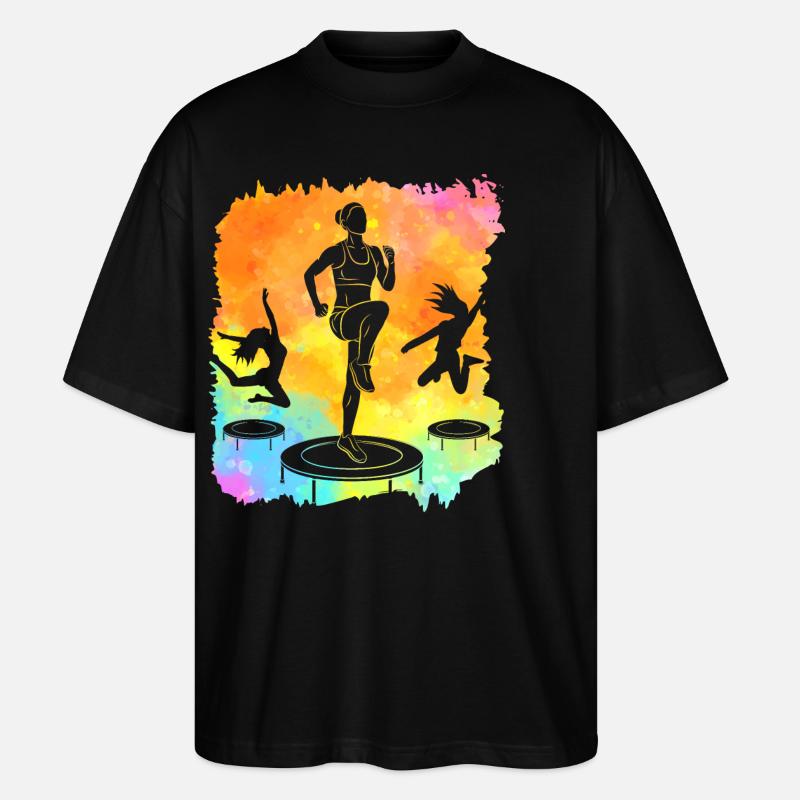 Trampolin - Stanley/Stella Oversized Unisex Bio T-Shirt Blaster 2.0 - Schwarz