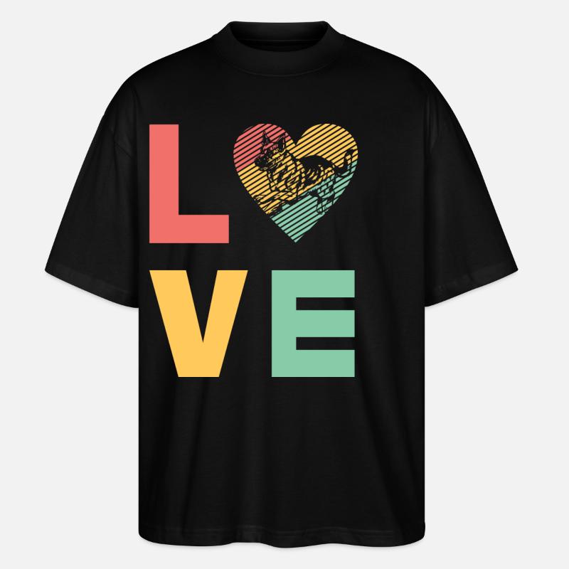 German Shepherd - Stanley/Stella Oversized Unisex Organic T-shirt Blaster 2.0 - black
