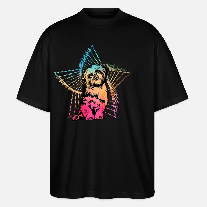 Shih Tzu - Stanley/Stella Oversized Unisex Bio T-Shirt Blaster 2.0 - Schwarz