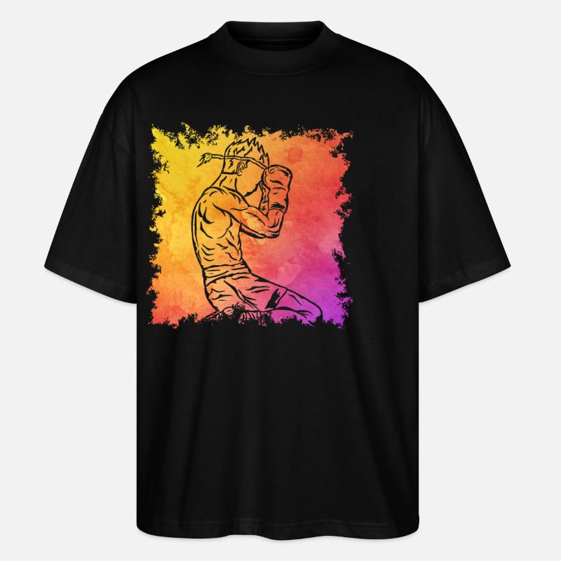 Muay Thai - Stanley/Stella Oversized Unisex Bio T-Shirt Blaster 2.0 - Schwarz
