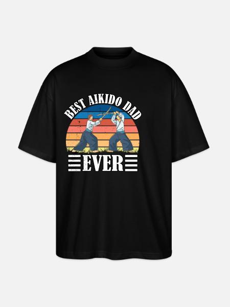 Best Aikido Dad Ever - Stanley/Stella Oversized Unisex Organic T-shirt Blaster 2.0 - black