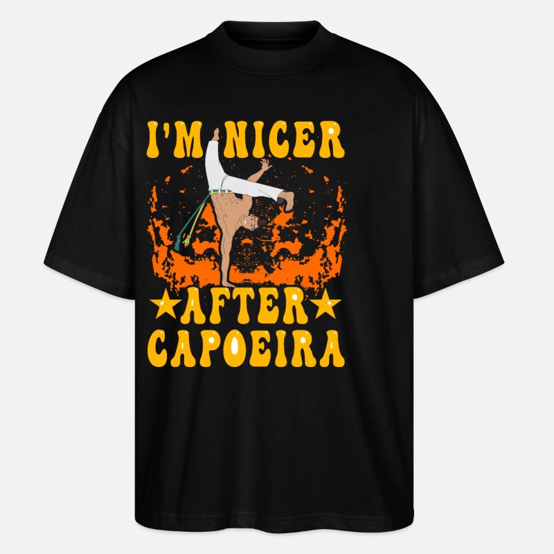 I'm nicer after Capoeira - Stanley/Stella Oversized Unisex Organic T-shirt Blaster 2.0 - black