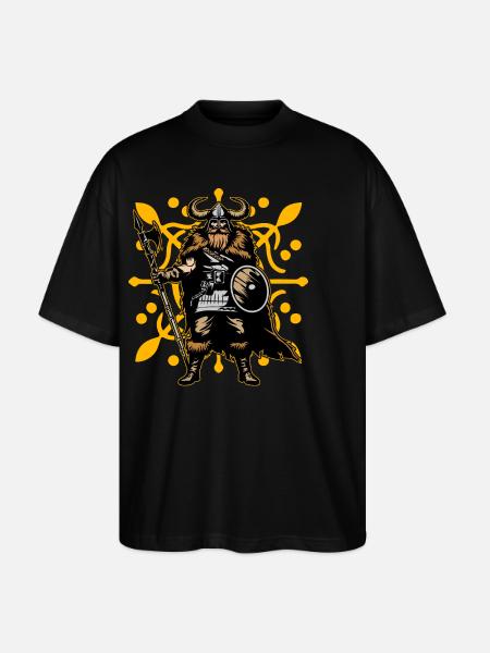 Wikinger - Stanley/Stella Oversized Unisex Bio T-Shirt Blaster 2.0 - Schwarz