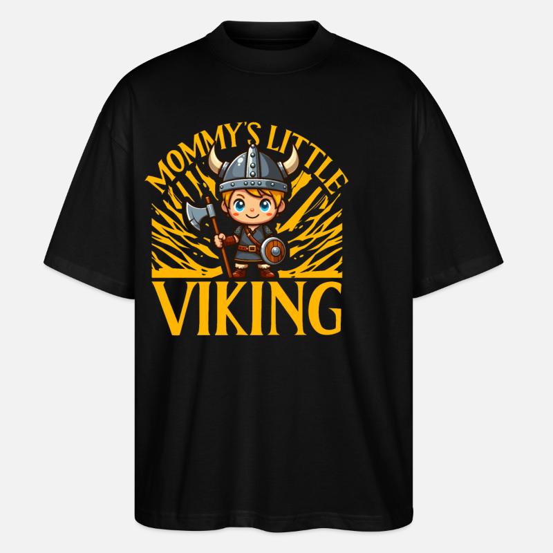 Mamas kleiner Wikinger - Stanley/Stella Oversized Unisex Bio T-Shirt Blaster 2.0 - Schwarz