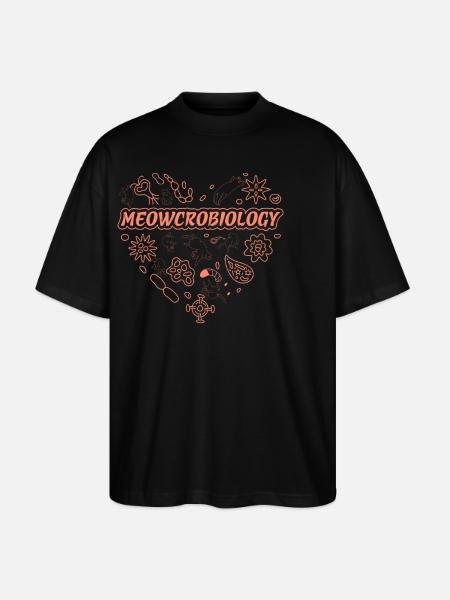 Meowcrobiology - Stanley/Stella Oversized Unisex Organic T-shirt Blaster 2.0 - black