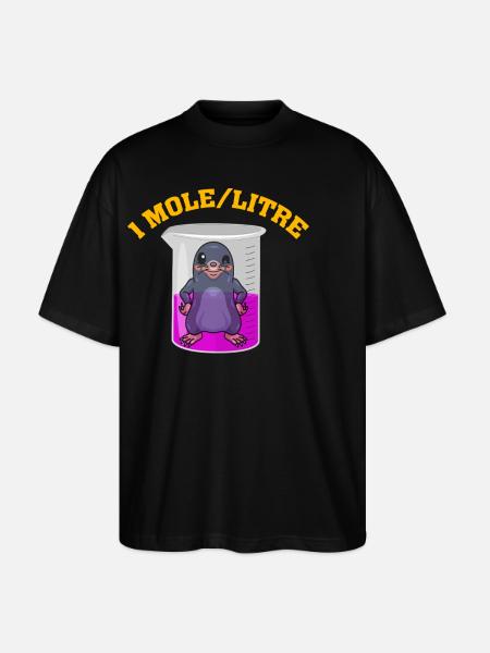1 Mole/L - Stanley/Stella Oversized Unisex Organic T-shirt Blaster 2.0 - black