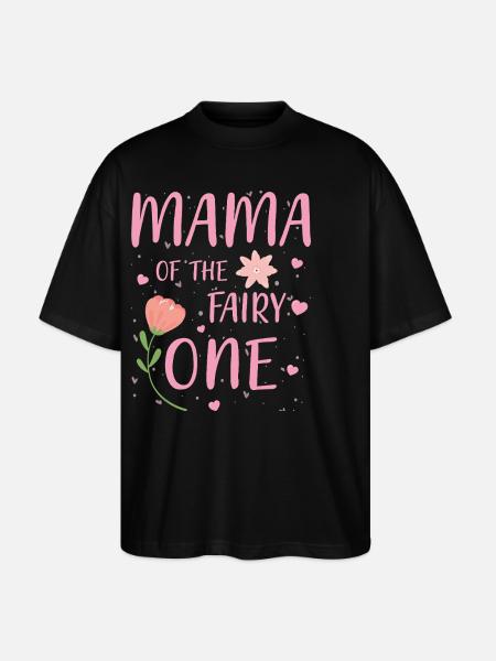 Mama der Fee Eins - Stanley/Stella Oversized Unisex Bio T-Shirt Blaster 2.0 - Schwarz