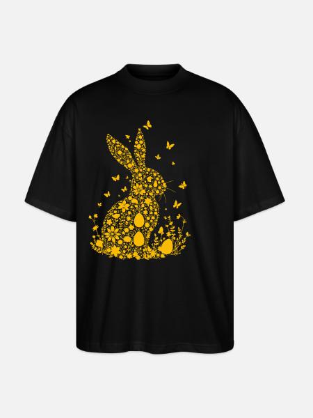 Easter Bunny - Stanley/Stella Oversized Unisex Organic T-shirt Blaster 2.0 - black