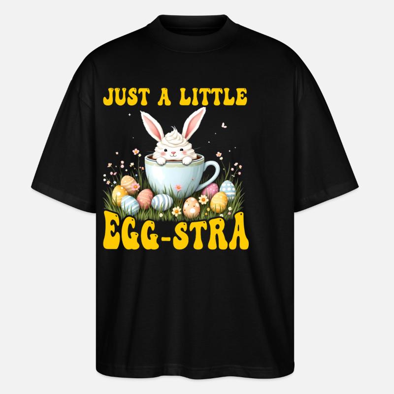 Nur ein bisschen Egg-stra - Stanley/Stella Oversized Unisex Bio T-Shirt Blaster 2.0 - Schwarz