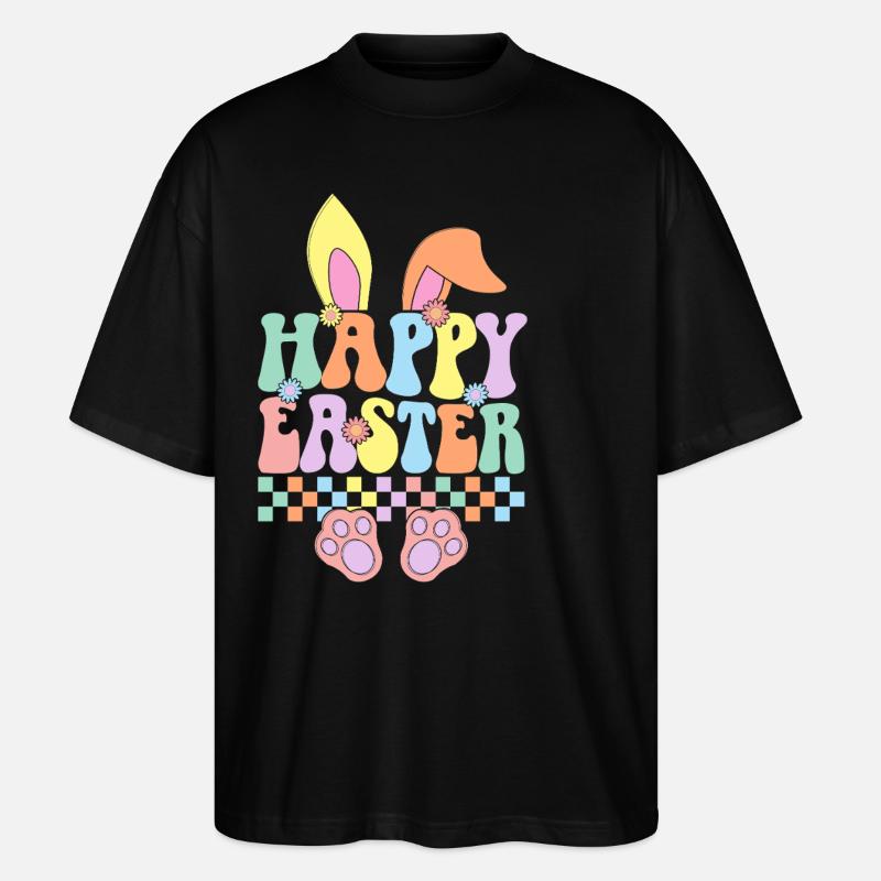 Frohe Ostern - Stanley/Stella Oversized Unisex Bio T-Shirt Blaster 2.0 - Schwarz