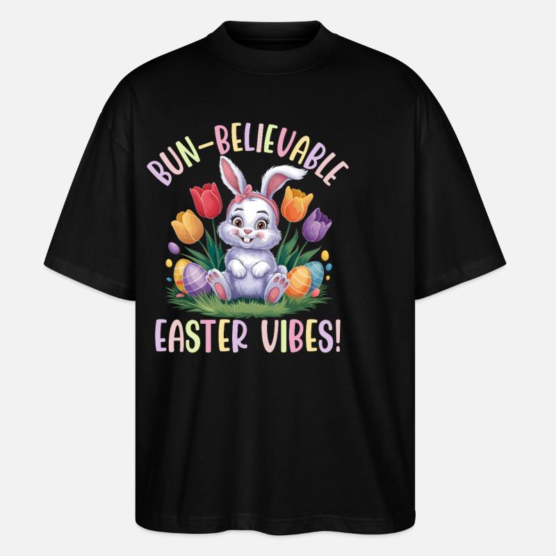 Ambiance de Pâques crédible - T-shirt bio Blaster 2.0 coupe oversize Stanley/Stella Unisexe - noir